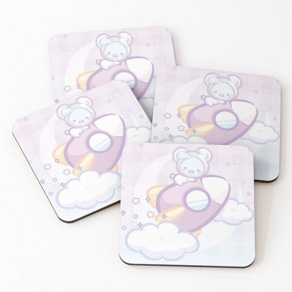 Item preview, Fluffy Bunny Astronaut above Clouds and Moon designed and sold by CreativeSprinkleArt.