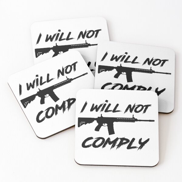 Item preview, I Will Not Comply AR-15 (Guns, 2nd Amendment) - Black Graphics designed and sold by BattleMtnArmory.