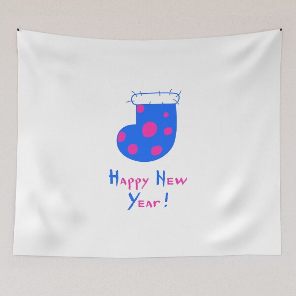 Item preview, Polka Dot Blue Christmas Stockings. Happy New Year! designed and sold by ArchiTania Studio.