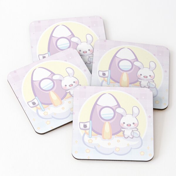 Item preview, Fluffy Bunny Astronaut Landing Above in Clouds designed and sold by CreativeSprinkleArt.
