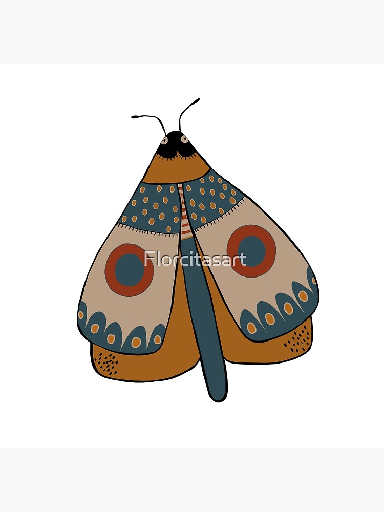 Thumbnail 2 of 2, Tote Bag, colorful moth digital drawing designed and sold by Florcitasart.