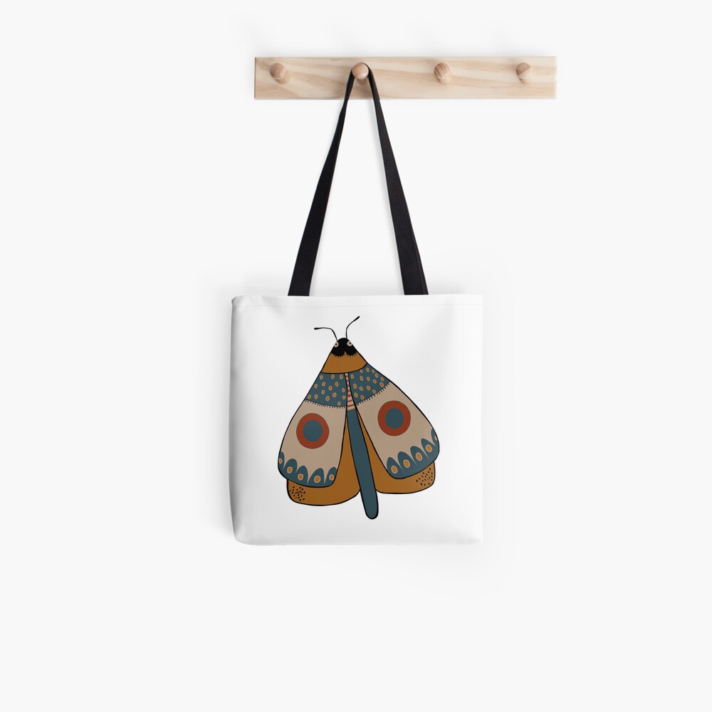 colorful moth digital drawing Tote Bag