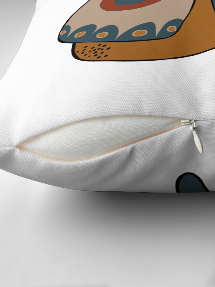 Thumbnail 2 of 4, Pillow, colorful moth digital drawing designed and sold by Florcitasart.