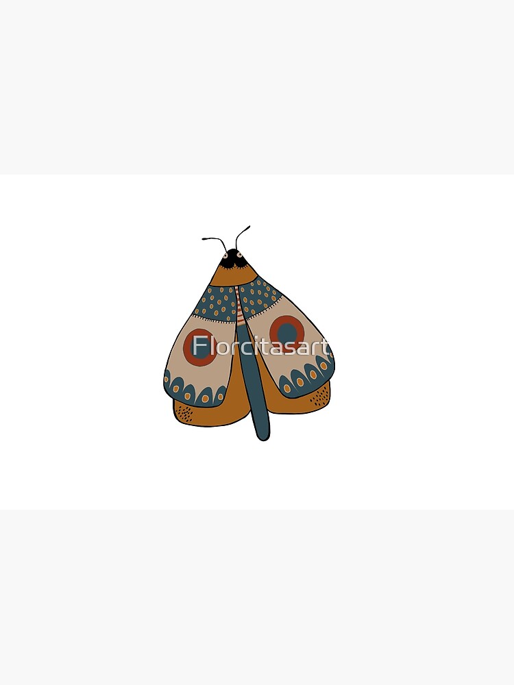 Thumbnail 4 of 4, Zipper Pouch, colorful moth digital drawing designed and sold by Florcitasart.
