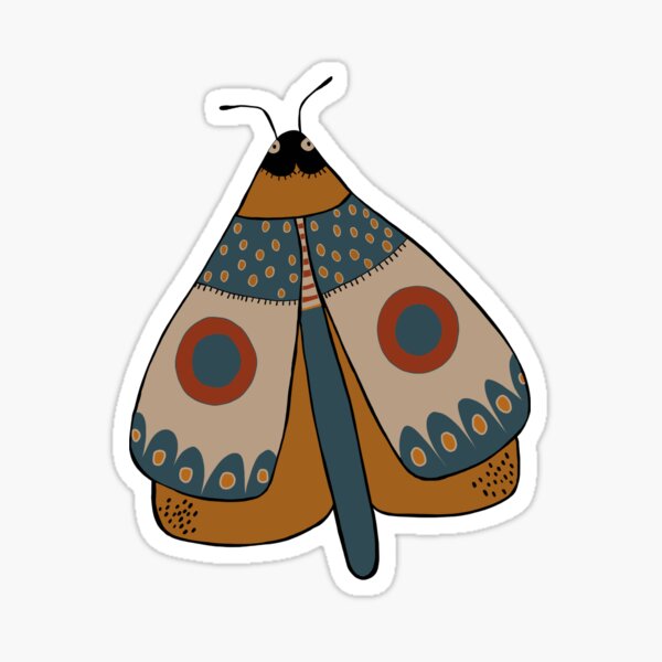 Item preview, colorful moth digital drawing designed and sold by Florcitasart.