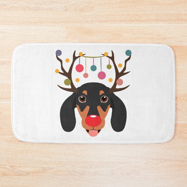 Item preview, Christmas Reindeer Dachshund Sausage Dog  designed and sold by Lulupainting.
