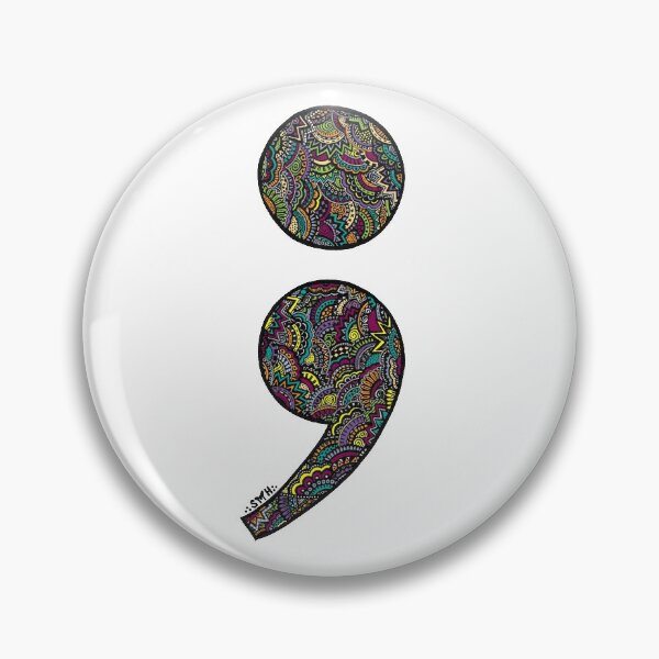 Artikelvorschau, Semi Colon Coloured entworfen und verkauft von Skyetangles.