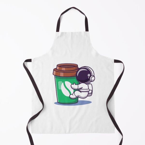 Item preview, cute astronaut with coffee cup cartoon collection designed and sold by artPS.