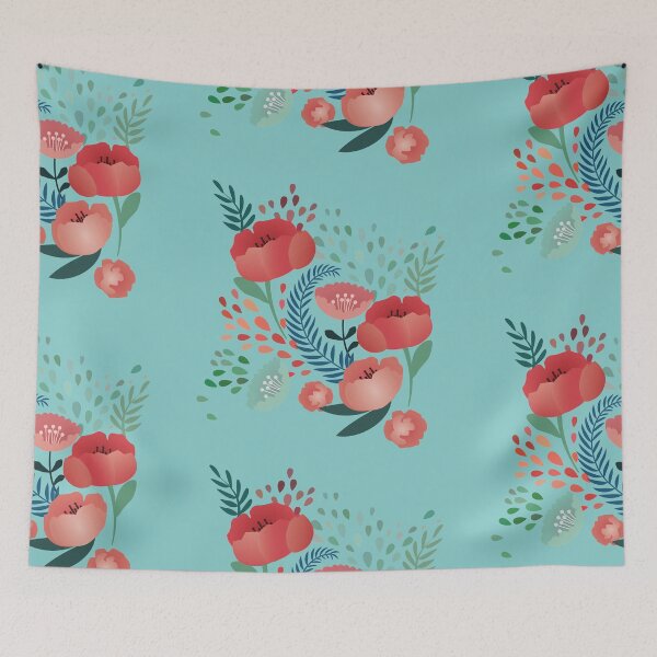 Item preview, Flower Motive, Pink and Green Pattern designed and sold by artColourized.