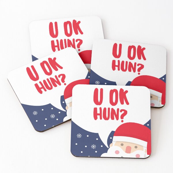 Item preview, Cute Santa Christmas card - U OK HUN? designed and sold by Radu Matei.