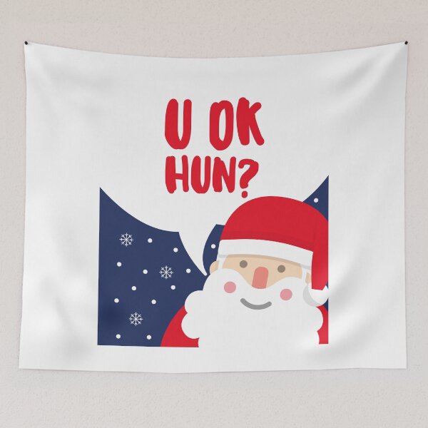 Item preview, Cute Santa Christmas card - U OK HUN? designed and sold by Radu Matei.