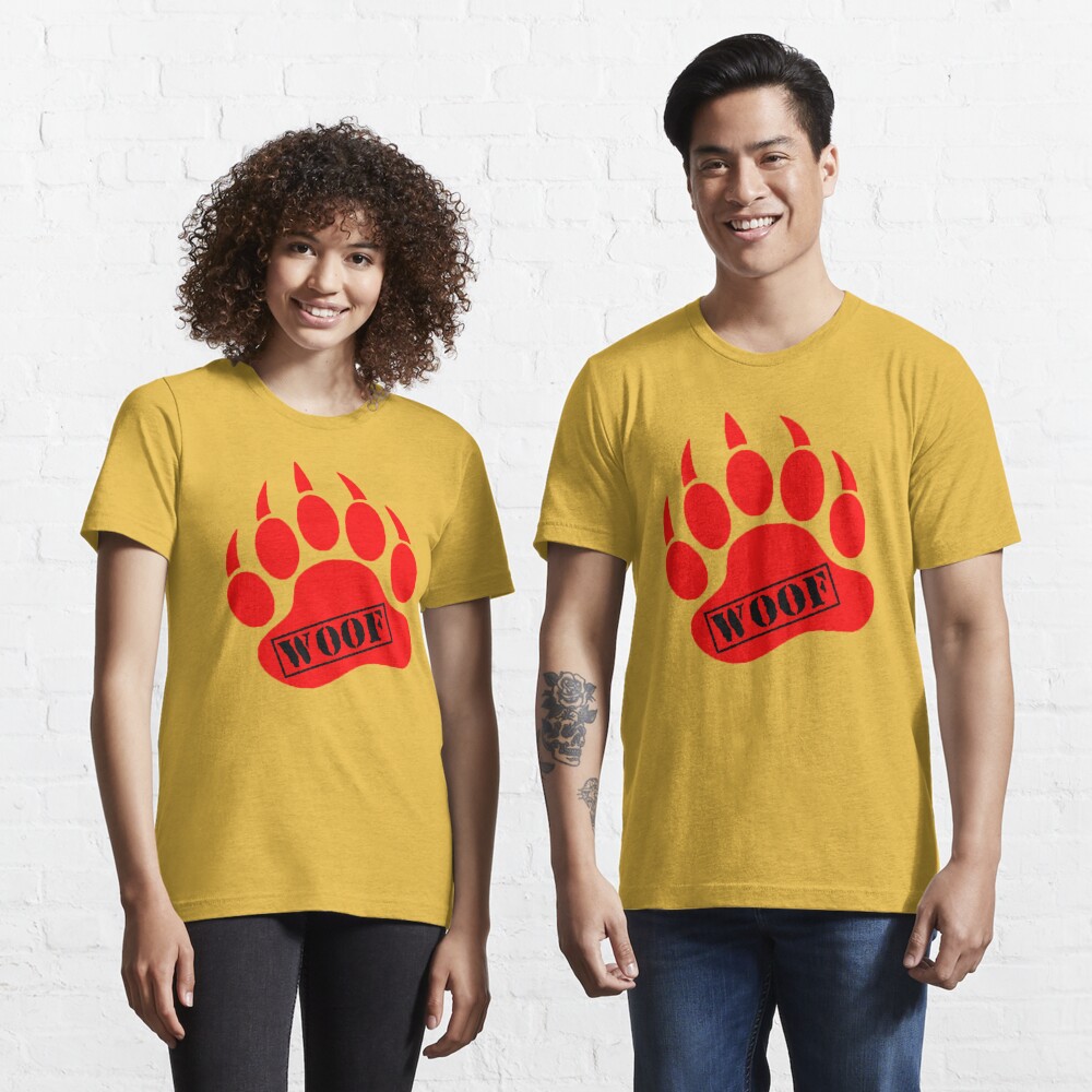 Daddy Bear Paw Black T-Shirt