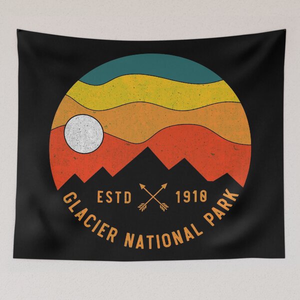 Item preview, Glacier National Park Retro Montana Mountain Souvenir Vintage 80s designed and sold by merchzy.