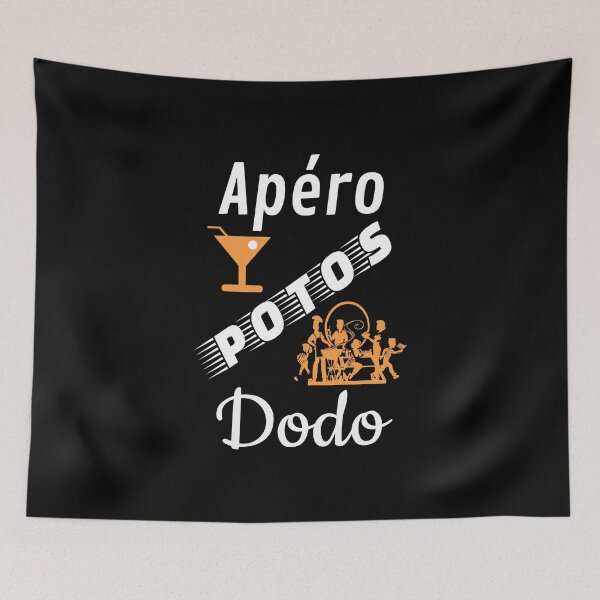 Item preview, apero potos dodo humor gift for orange black background designed and sold by sex-sansbol.