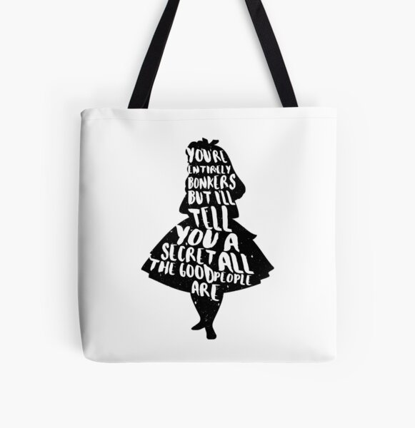 Alice Turquoise Book Tote Bag