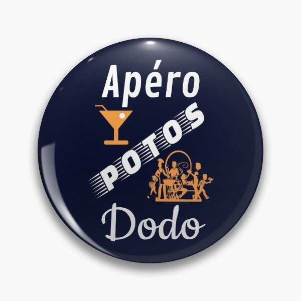Item preview, apero potos dodo humor gift for background navy blue orange designed and sold by sex-sansbol.