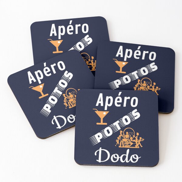 Item preview, apero potos dodo humor gift for background navy blue orange designed and sold by sex-sansbol.