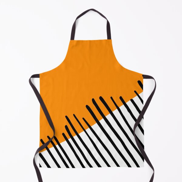 Artikelvorschau, Buntes geometrisches modernes abstraktes Design | Leuchtend orange Hintergrund mit diagonalen schwarzen Streifen entworfen und verkauft von ukoko.