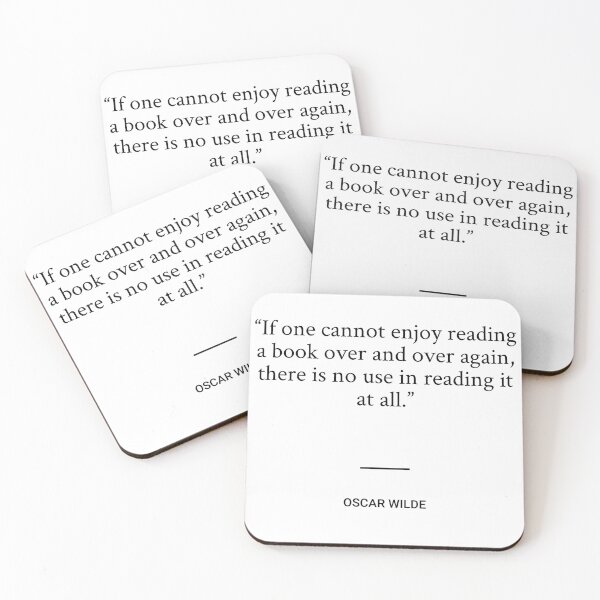 Item preview, Oscar Wilde - If one cannot enjoy reading a book over and over again, there is no use in reading it at all. designed and sold by SocraticQuotes.