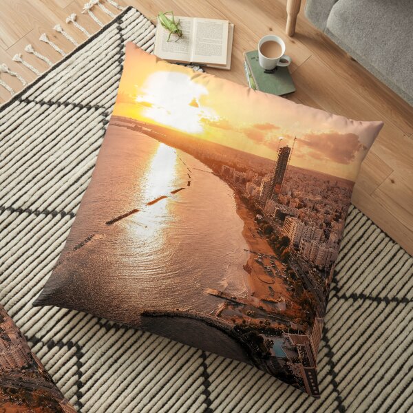 Dreamy Sunset - Limassol Cyprus Floor Pillow