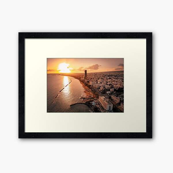 Dreamy Sunset - Limassol Cyprus Framed Art Print