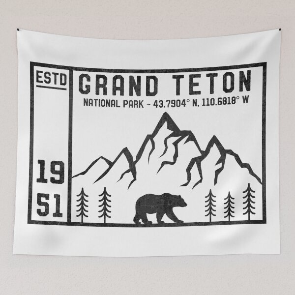 Item preview, Vintage Grand Teton National Park Wyoming Mountains Souvenir designed and sold by merchzy.