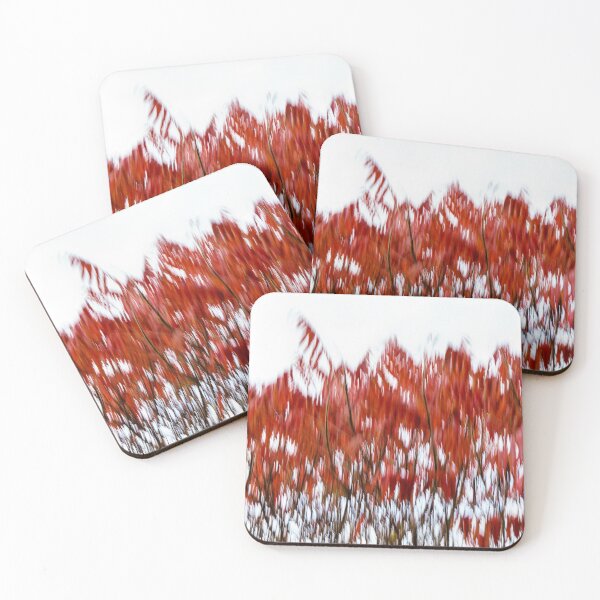 Item preview, Abstract Autumnal Harmony - Mesmerizing Sumac Motion in Bold Crimson and Vermilion designed and sold by Georgia Mizuleva.