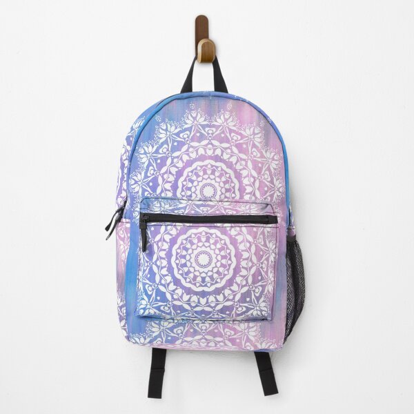 Item preview, Mandala -purple light blue background. designed and sold by wiwiart.
