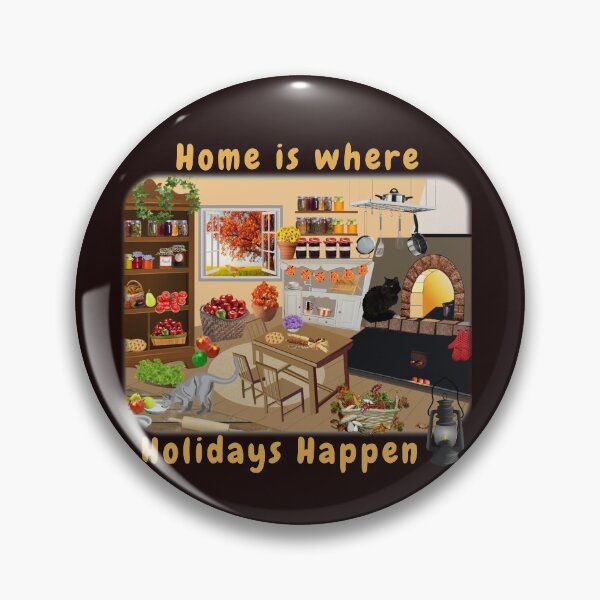 Item preview, Home is where holidays happen - an overflowing Thanksgiving kitchen designed and sold by DAscroft.