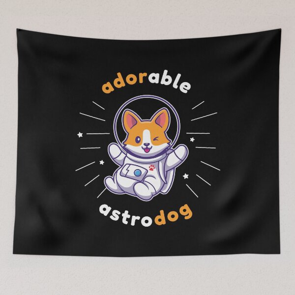 Item preview, Adorable Astrodog Cute Dog In Astronaut Suit Space Flying Gift designed and sold by Scratches Tees.