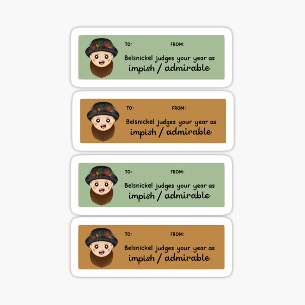 The Office Belsnickel Gift Tags Sticker