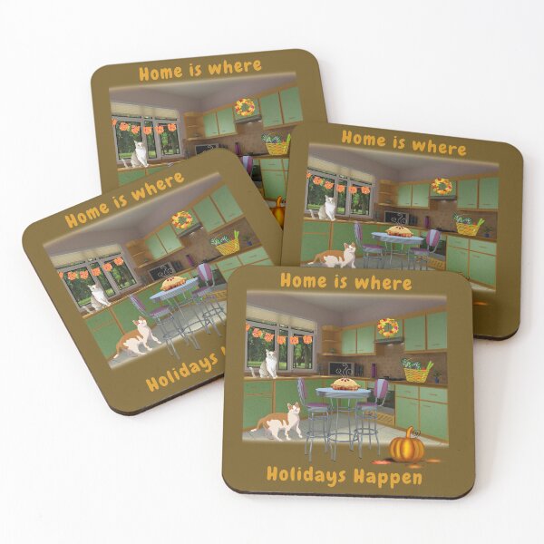 Item preview, Home is where holidays happen - a Thanksgiving kitchen in green designed and sold by DAscroft.