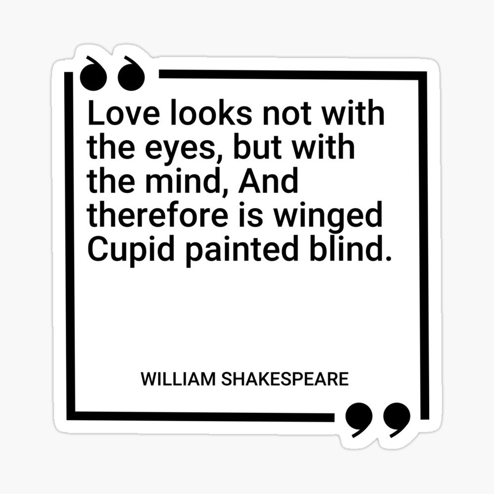 Pop DecorsLove looks not with the eyes-William Shakespeare Wall Stickers Pop DecorsLove looks not with the eyes-William Shakespeare Wall Stickers