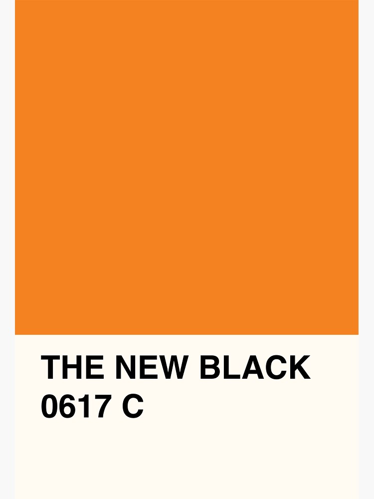 "Orange is the New Black" Sticker for Sale by artboy213 Redbubble