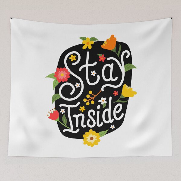 Item preview, Stay Inside - Floral Feminine Introvert Design designed and sold by mrhighsky.