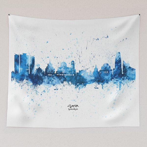Item preview, Sofia Bulgaria Skyline designed and sold by ArtPrints.