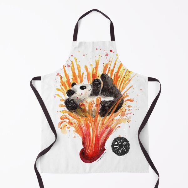 Pandaemic of love and joy. Giant Panda flowing in Joy Apron