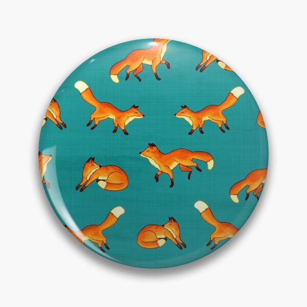 Item preview, Free Frolicking Foxes on Teal  designed and sold by TigaTiga.