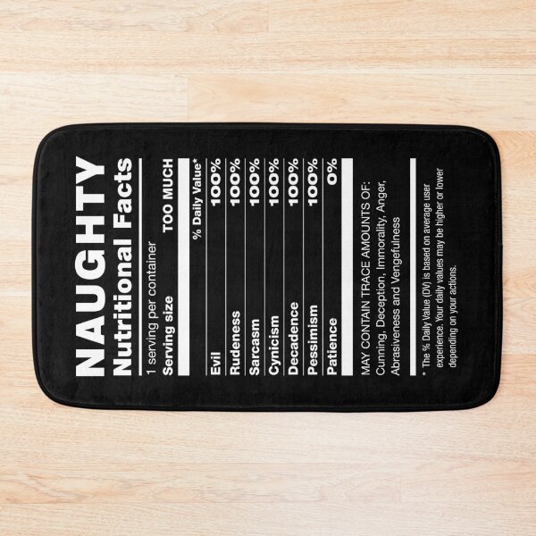 Item preview, Naughty Nutritional Facts Ingredients Christmas designed and sold by GrandeDuc.