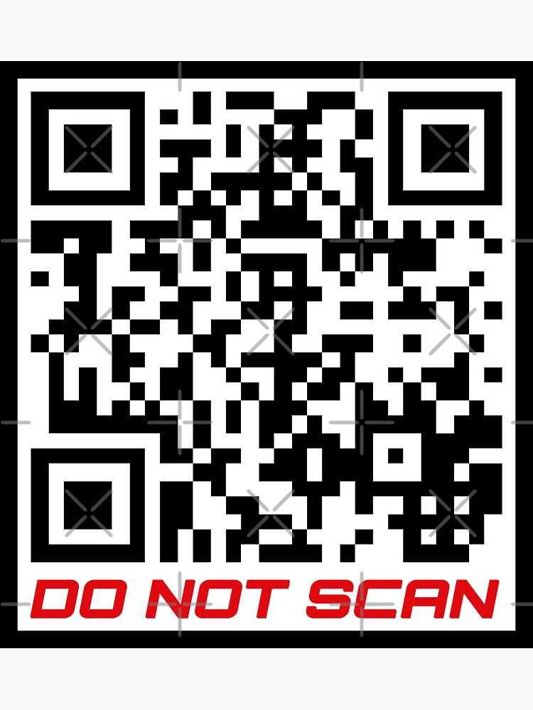 Rick Roll Your Friends! QR code that links to Rick Astley’s “Never Gonna  Give You Up”  music video | Sticker