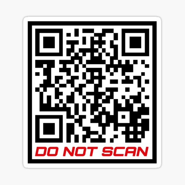 Rickroll - QR Code Sticker for Sale by UsernameIsInUse