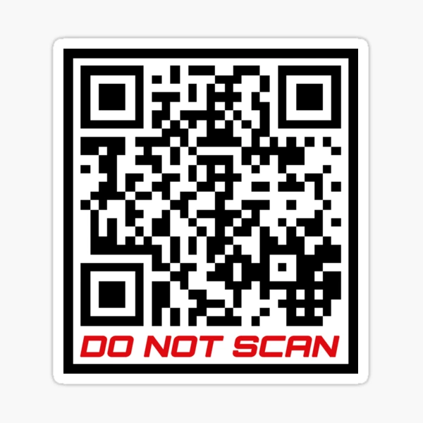Rick Roll Your Friends! QR code that links to Rick Astley’s “Never Gonna  Give You Up”  music video | Sticker