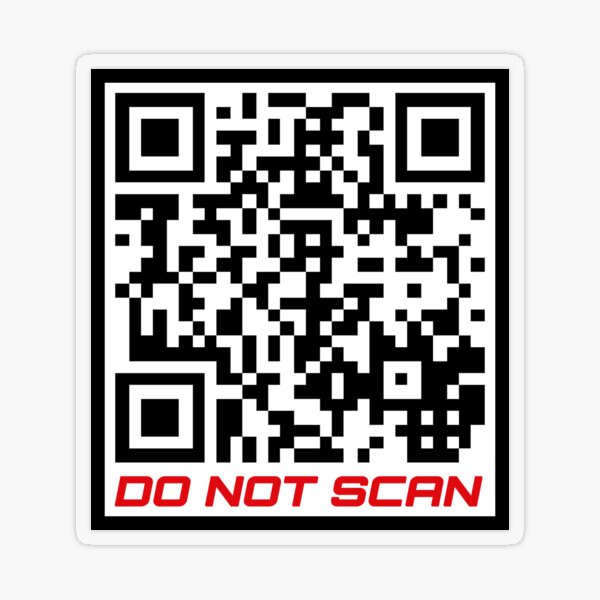 rick roll  link qr code | Sticker