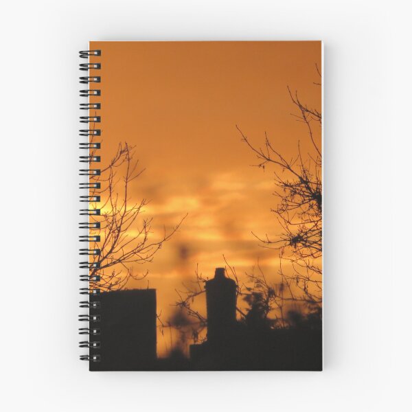 Item preview, Sunset burnt orange chimneys smoking  designed and sold by Gaynor-dI.