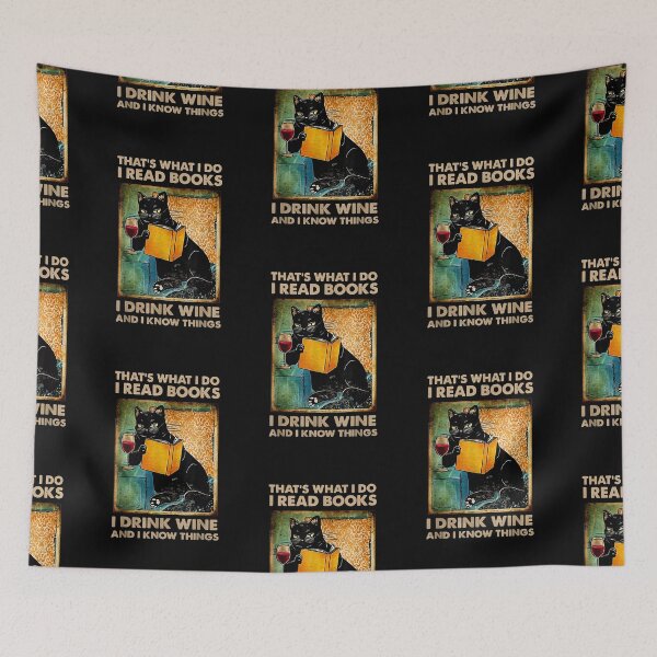 Item preview, Black Cat Thats What I Do I Read Books I Drink Wine And designed and sold by mcinnesstore.