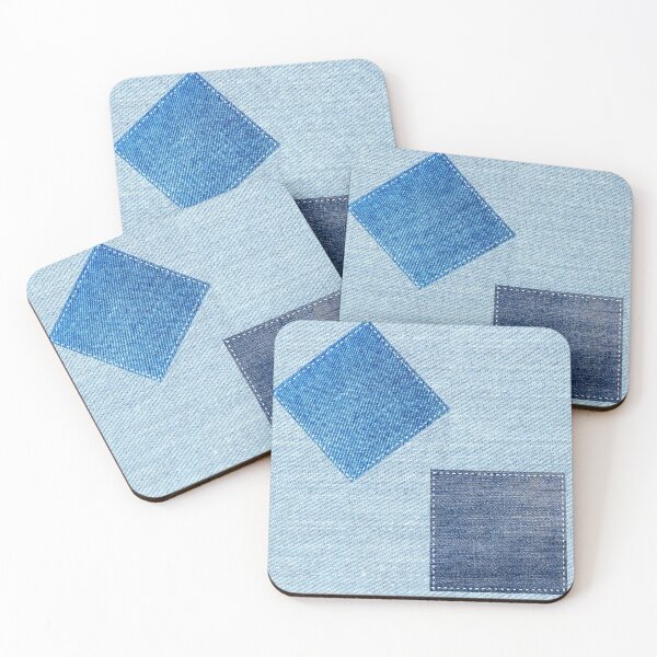Item preview,  Dark and light blue jeans pieces designed and sold by wiwiart.