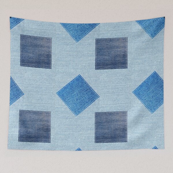 Item preview,  Dark and light blue jeans pieces designed and sold by wiwiart.