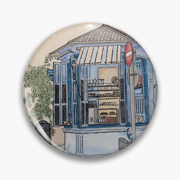 Item preview, Kiosk Cafe in Tel Aviv Urban Sketch designed and sold by NaliniLe.