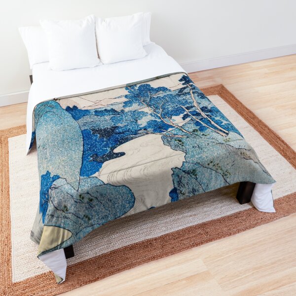 Japanese Mountain Landscape Comforter