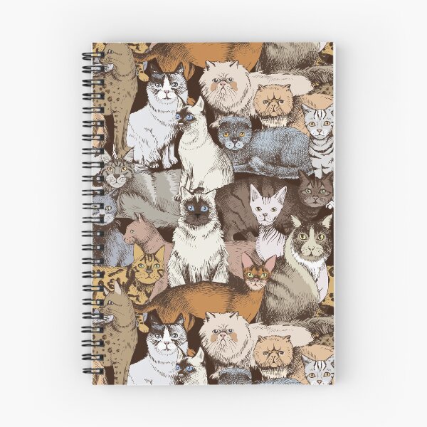 Item preview, Muted Domestic Cat Breeds Pattern designed and sold by SeizeTheCat.
